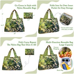 Wrapables Large Foldable Oil Painting Nylon Reusable Grocery Bag