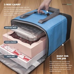 Extra Large Premium Reusable Insulated Cooler Bag Grocery Food 2Way 1 PCS