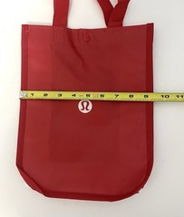 Lululemon Red Reusable Bag Snap Closure Tote