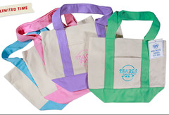 Trader Joe’s 2026 Mini Pastel Canvas Tote Bag LIMITED EDITION Mint Green NEW