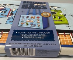 Costco KeepCool Character Reusable Tote Bags 4-Pack Large Shopping Bags New