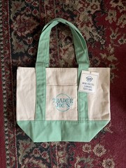 Spring 2026 Trader Joe’s Mini Pastel Canvas Tote Bag Set Of 4 NWT IN HAND