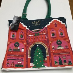 Marks Spencer Christmas Storefront Bag 2025 M&S Holiday Cotton Arcade Bazaar
