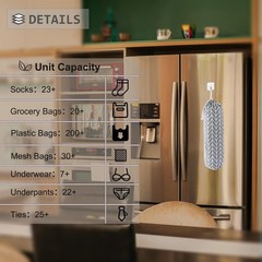 Stylish Adjustable Plastic Bag Holder for Home & Kitchen – Washable, 22×9 Inches