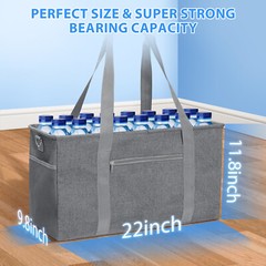 2PCS Large Reusable Grocery Bags Foldable Heavy Duty Shopping Bags Grocery Totes