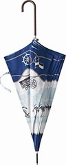 Miyajima Long Umbrella 60cm Automatic Opening Slim Windproof Frame Marine Scarf