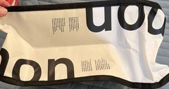 Lululemon Reusable Large Tote Bag Black/White With Snap White Logo 16″ X 14”