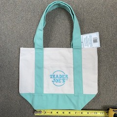 NWT Trader Joe’s Mini Pastel Canvas Tote Bags, 3 Colors: Blue, Purple, Pink