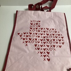 HEB Texas XO Tote Bag Love Kiss Heart Pink Red Destination Holiday 2025 New
