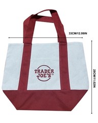 NWT- Trader Joe’s – Holiday 2025 Canvas Mini Tote Bag – Red