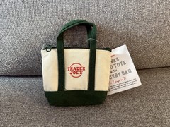 TraderJoe’s Micro Mini Tote 2-in-1 Grocery Bag Green and Navy Set of 2