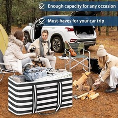 Stand Up Extra Large Utility Tote Bag Foldable Reusable Grocery Bags Metal Wire