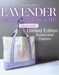 2026 Trader Joe’s Large 💜 Lavender Limited Edition Tote Bag!