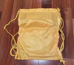 The Simpsons Backpack Bag Yellow New 13” X 17” Zipper Yellow Drawstring