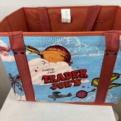 Trader Joe’s Stand Up Collapsible Reusable Grocery Tote Shop Bag gently preloved