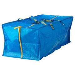 IKEA TRUNK BLUE BAG Shopping Grocery Laundry Storage Tote Bags Strong FRAKTA.