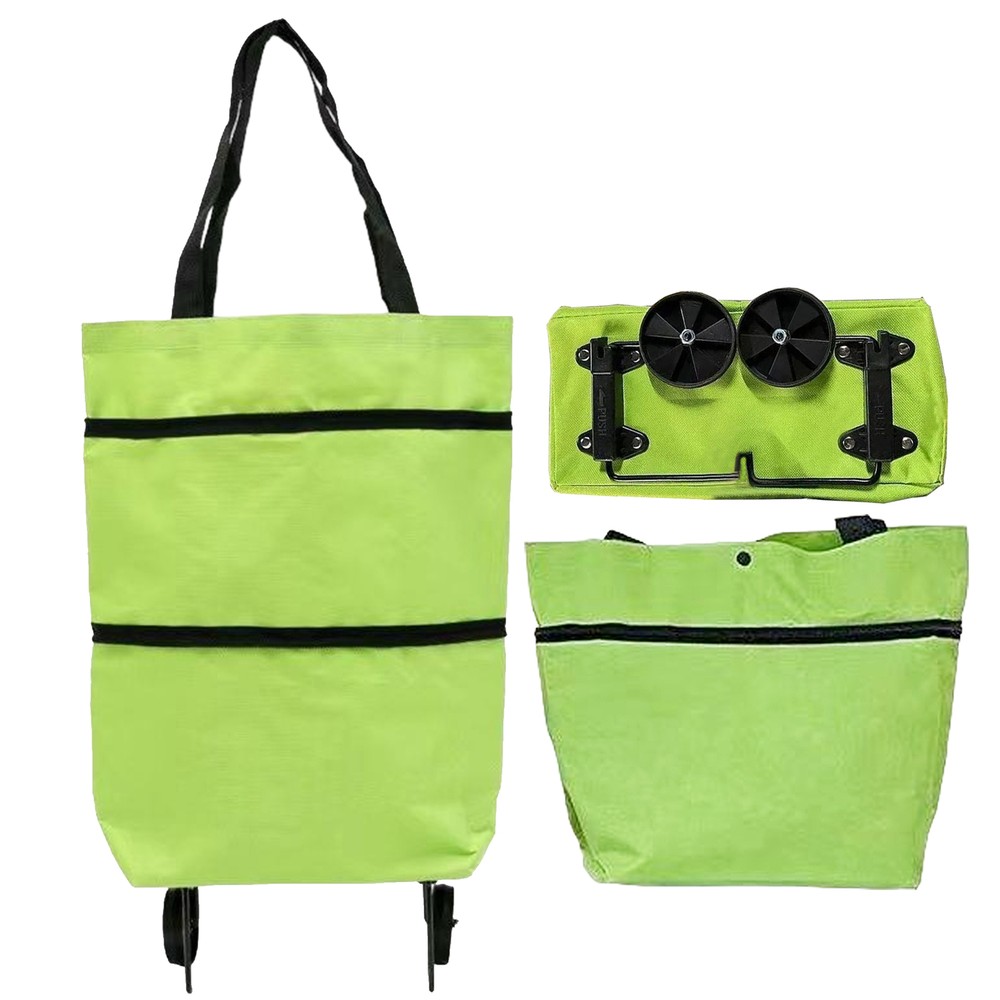 Portable Collapsible Shopping Cart Trolley Bag With Wheels Reusable Grocery Bags