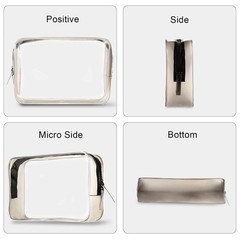 Ovenot 4 Pcs Clear Makeup Bags with Zipper, Cosmetic Bag for