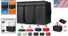 XXXL Insulated Grocery Cooler Tote Bag 22X14X13, Black, 1-Pack