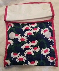 Lily Pulitzer Reusable Travel Makeup Bag Foldover Hook Loop Close Floral