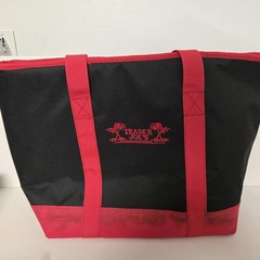 Trader Joe’s Black/Red Reusable Insulated Grocery Bag Extra Large 7 Gallons Disc