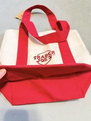 Trader Joe’s – Mini Canvas Tote Bag – Red – Holiday 2025 -Limited Edition Rare