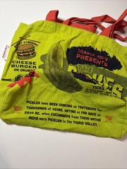 Trader Joe’s Reusable Canvas Shopping Bag Pickles Print Grocery Eco Bag LIMITED