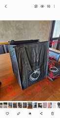 Black Insulated Grocery Bags, 3 Pack Reusable Shopping Bags with Zippered Top
