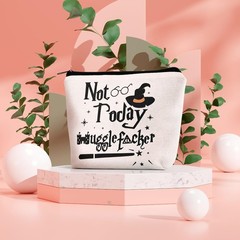 Paliboiu Magic Wizard Makeup Bag Funny Not Today Cosmetic