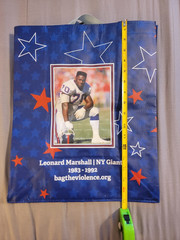 NY GIANTS LEONARD MARSHALL T2T FOUNDATION REUSABLE BAGS 3