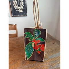 Trader Joes 1967 Coffee Beans Pasadena Jute Tote Bag Reusable 9 Gallon NWT