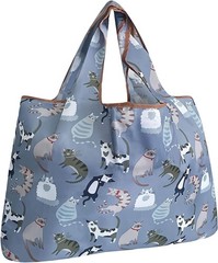Stylish Large Nylon Reusable Tote Bags – Waterproof & Foldable for Groceries