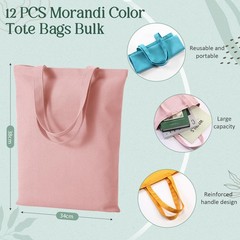 24 Pack Blank Tote Bags Bulk and Makeup Pouches 13 x 15 Inch Cotton Reusable …