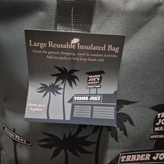 Trader Joe’s Large Insulated Cooler Bag – Lot of 4 – Peach Blue Purple Green