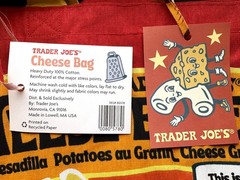 2 Pack NEW Trader Joe’s Cheese Experience Adventures Canvas Tote Bag Reusable