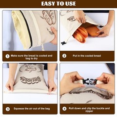 SZSZDQMY Beeswax Bread Bags for Sourdough – Large Size LIGHT BEIGE