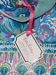 Lilly Pulitzer Ibiza Blue AQUA LA VISTA MARKET SHOPPER TOTE Reusable Grocery NWT