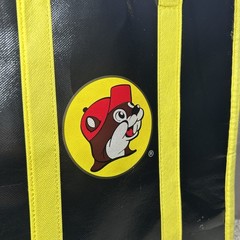 Buc-ee’s Cooler Bag Black Yellow Insulated Tote Grocery Travel Lunch Carrier