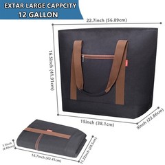 LHZK Cooler Bag, Jumbo Insulated Cooler Bag with Thermal Foam Insulation, Cooler