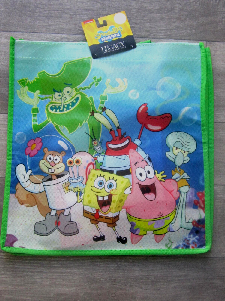Nickeloden SpongeBob SquarePants 13″x 13″ x 6″ Shopping Bag/Tote With Handle New