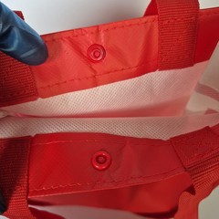 Lululemon Small 12x9x5 Reusable Shopping Tote Lunch Bag Yoga ❤️ Red ❤️ Recycled
