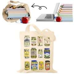 Pickle Jar Canvas Tote Bag Funny Aesthetic Vintage Bag For Women Utility Nove…