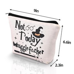 Paliboiu Magic Wizard Makeup Bag Funny Not Today Cosmetic