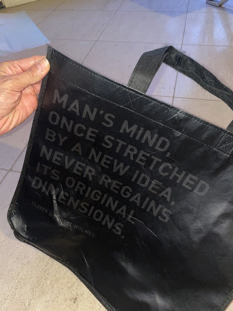 Limited Edition Lululemon Man’s Black Large Reusable Shopping Tote Bag Men’s