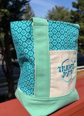 CUSTOM Stylish Trader Joes Mini Canvas Tote -Green, Spring 2026 – Handmade w/tag