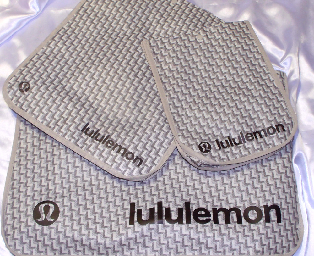 Lot 3 Lululemon Monogram Reusable Tote Bags – 1 Jumbo 1 Large 1 Small