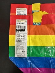 IKEA Storstomma 2 – SMALL Bags Rainbow Reusable Shopping Bag. 10 5/8” x 10 5/8”
