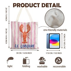 FBB Ocean Beachy Sea Fish Reusable Grocery Shopping Tote Bag Summer Market