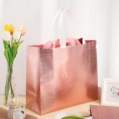 72 Pack Reusable Gift Bags with Handles Large Glossy Reusable Grocery Tote Ba…