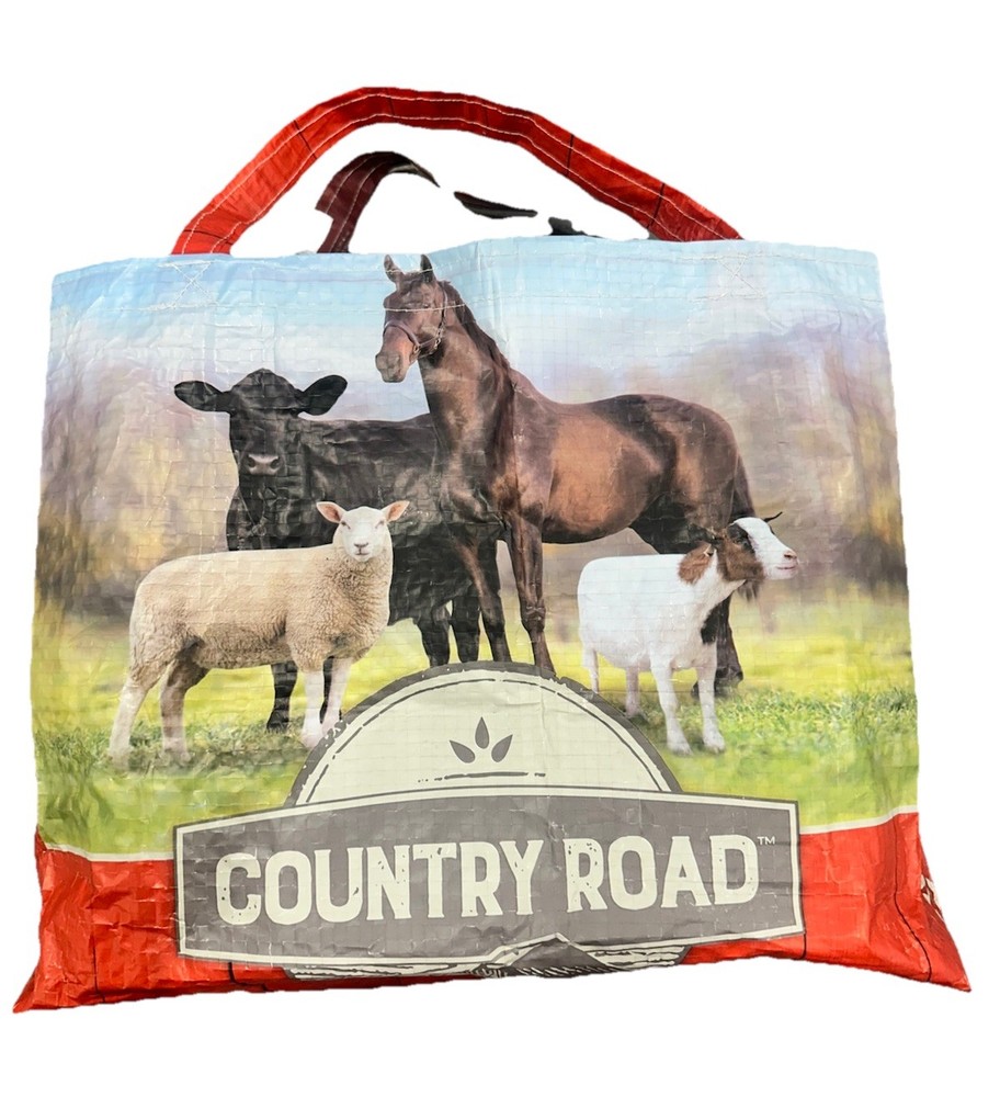 Upcycled Feed Bag, Handmade, Repurposed, Shopping bag (horse, Cow, Goat, Sheep)